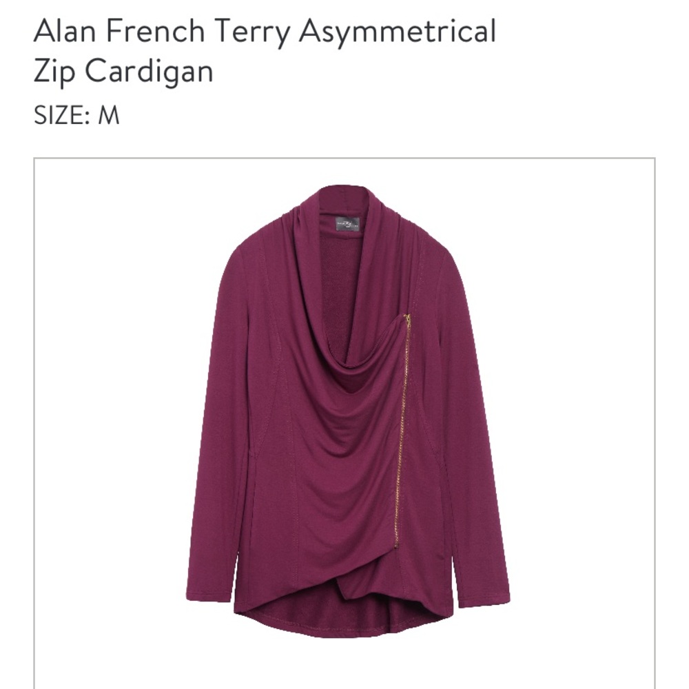 Asymmetrical zip cardigan